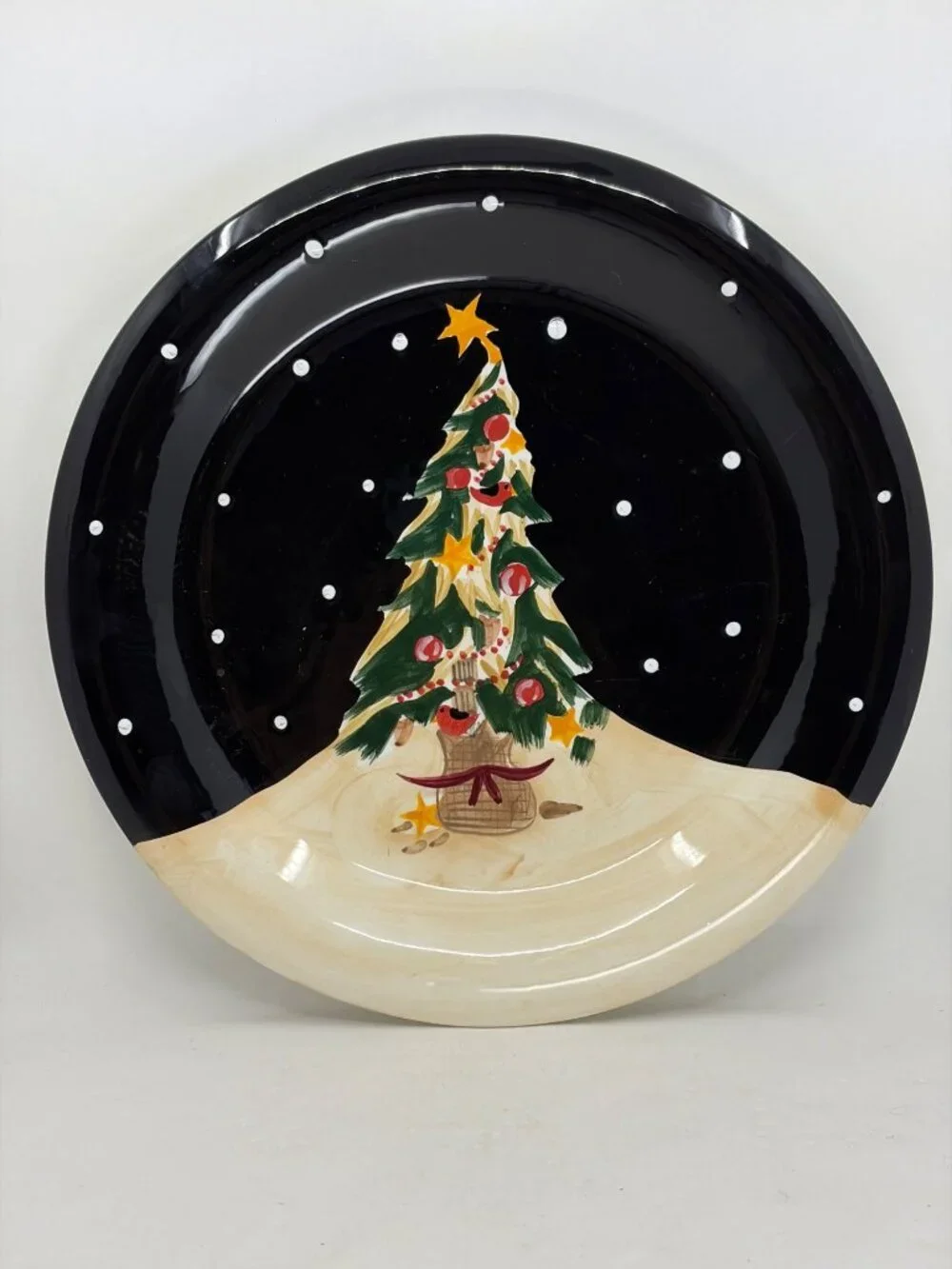 Certified International Corporation Becca Barton Midnight Tree Christmas Plate